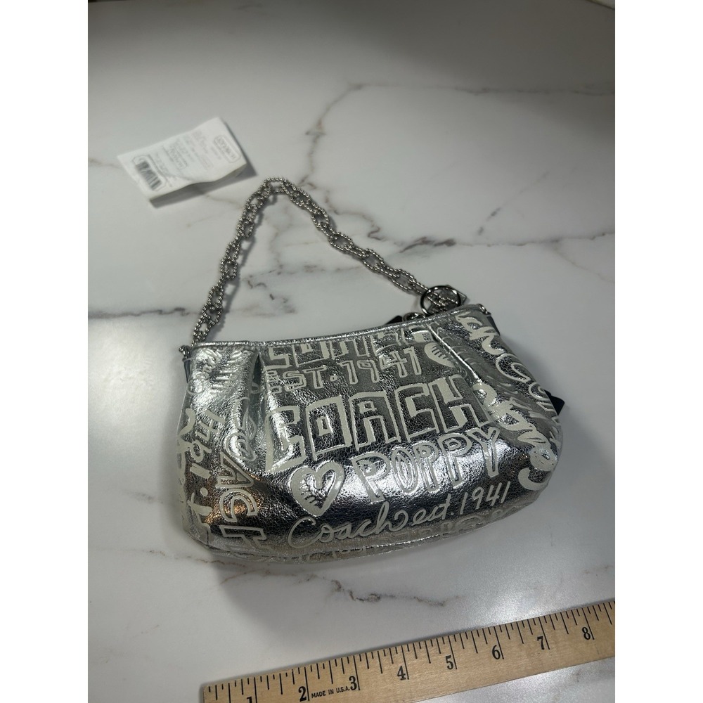 Coach Storypatch Limited Edition Silver Bag New With Tags - Picture 7 of 9
